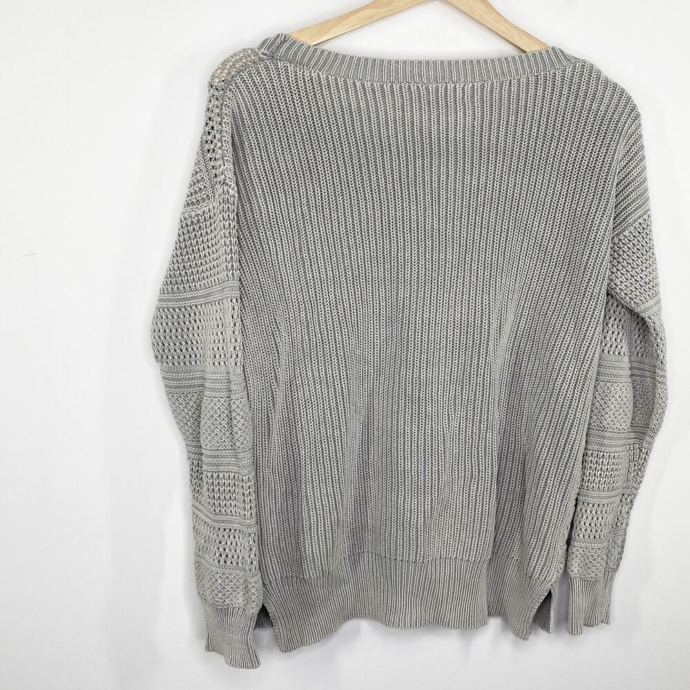 Diesel‎ Grey Crew Neck Knit Long Sleeve Pullover Sweater Women's Size Medium M - Picture 2 of 6
